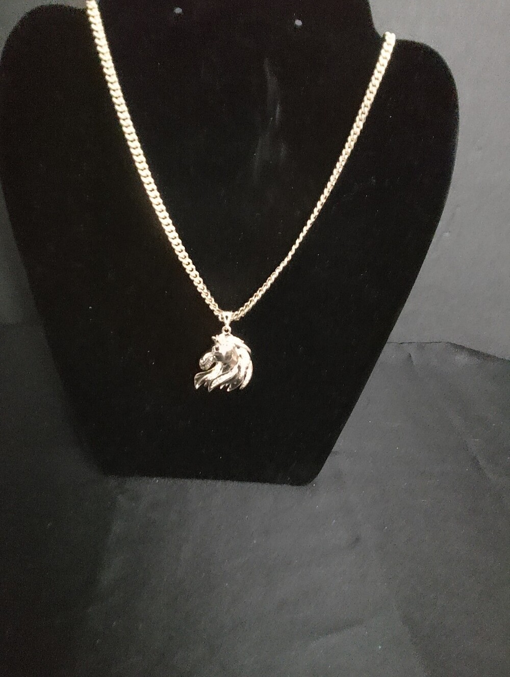 19" Gold Filled Horse Head Pendant Necklace